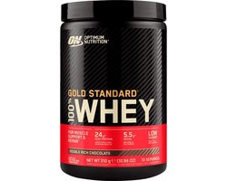 DA Optimum Nutrition Gold Standard 100% Whey Protein - Double Rich Chocolate - Proteine Poeder - Eiwitshake - 300 gram (10 servings) - 10 stuks