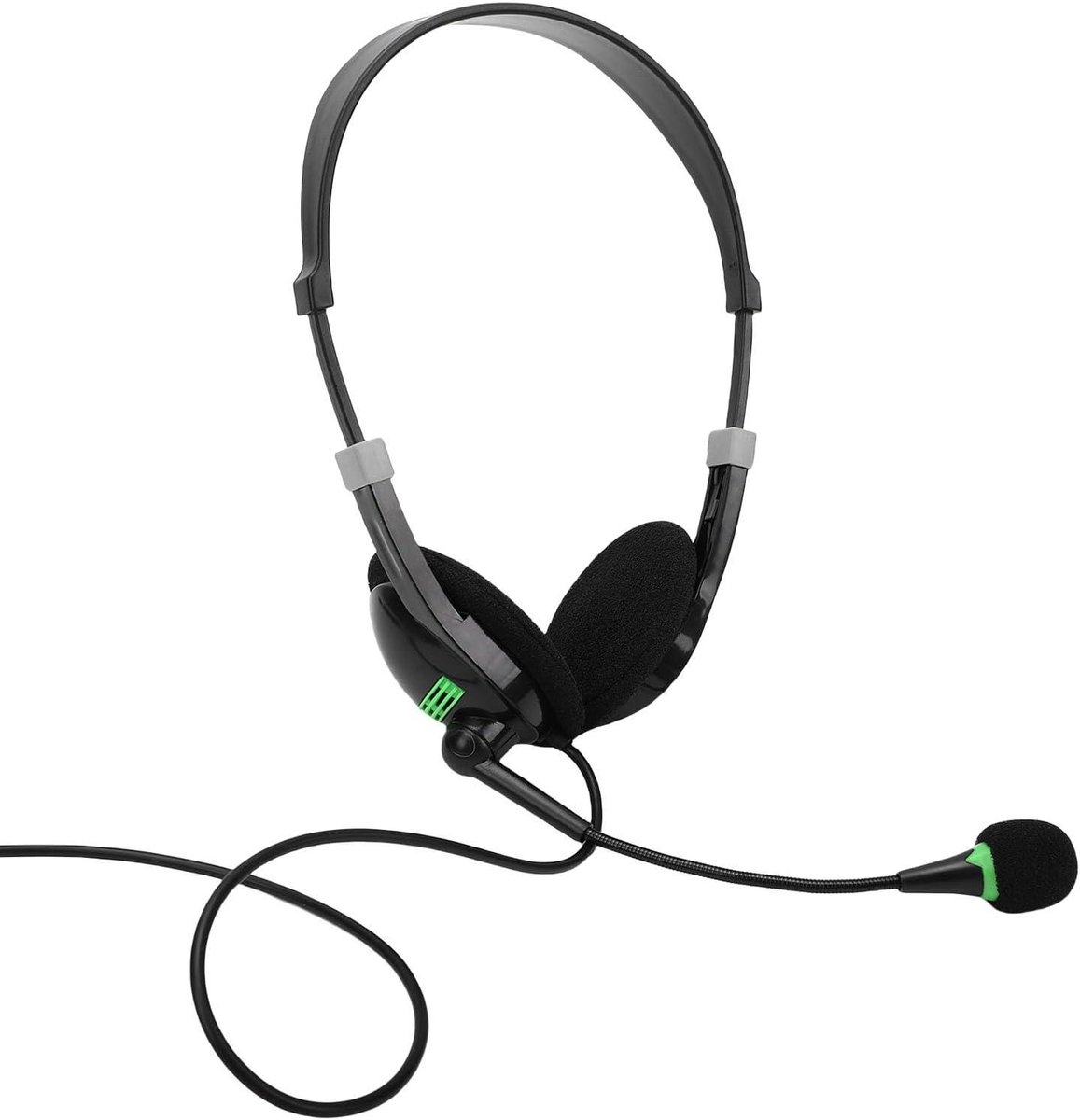 Bedrade Headset - Microfoon Hoofdtelefoon - Online Gesprekken - HD Stereogeluid - 3.5mm Jack - Zwart