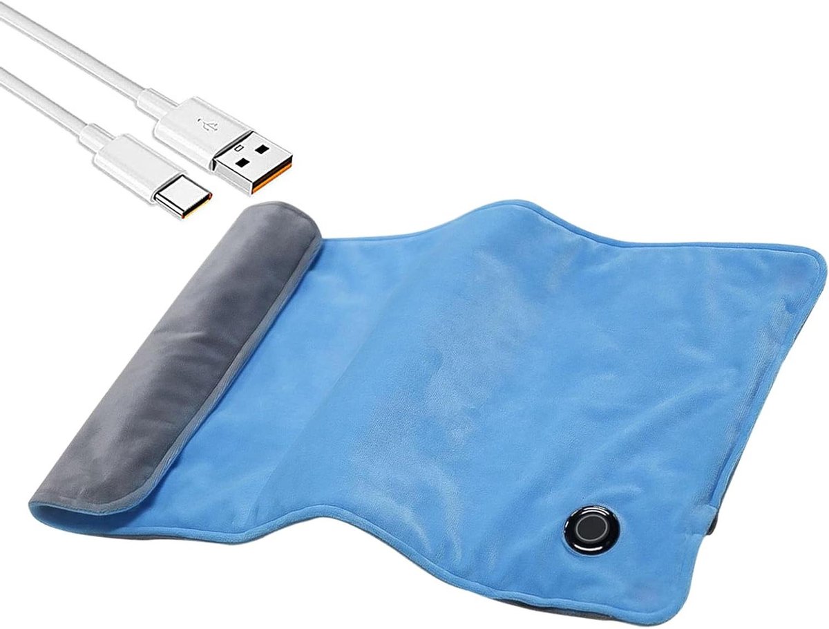 Verwarmingsdeken - USB deken - Warm Blijven - Grafeen Verwarmingstechnologie - 118 x 23 cm - Grijs