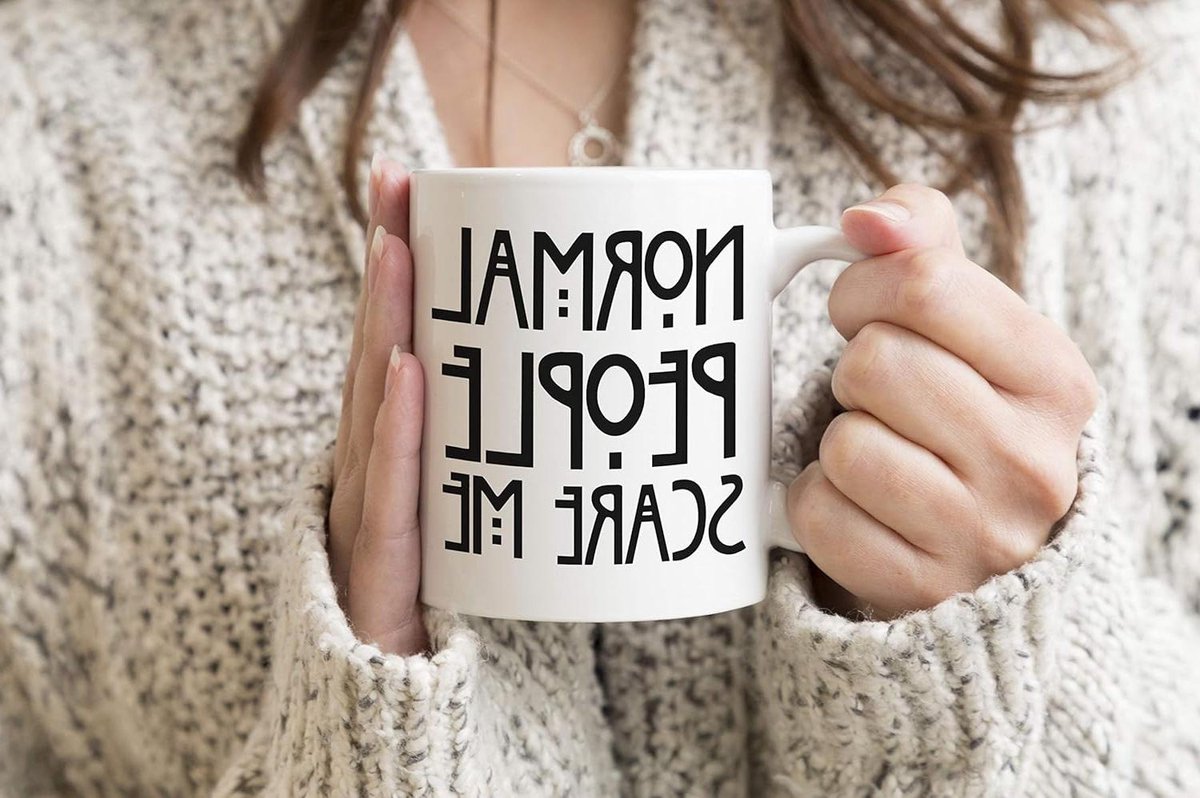 Koffiemok - Theeglas - Dagelijks Gebruik - Dubbelzijdig Bedrukt - 312 ml - Wit