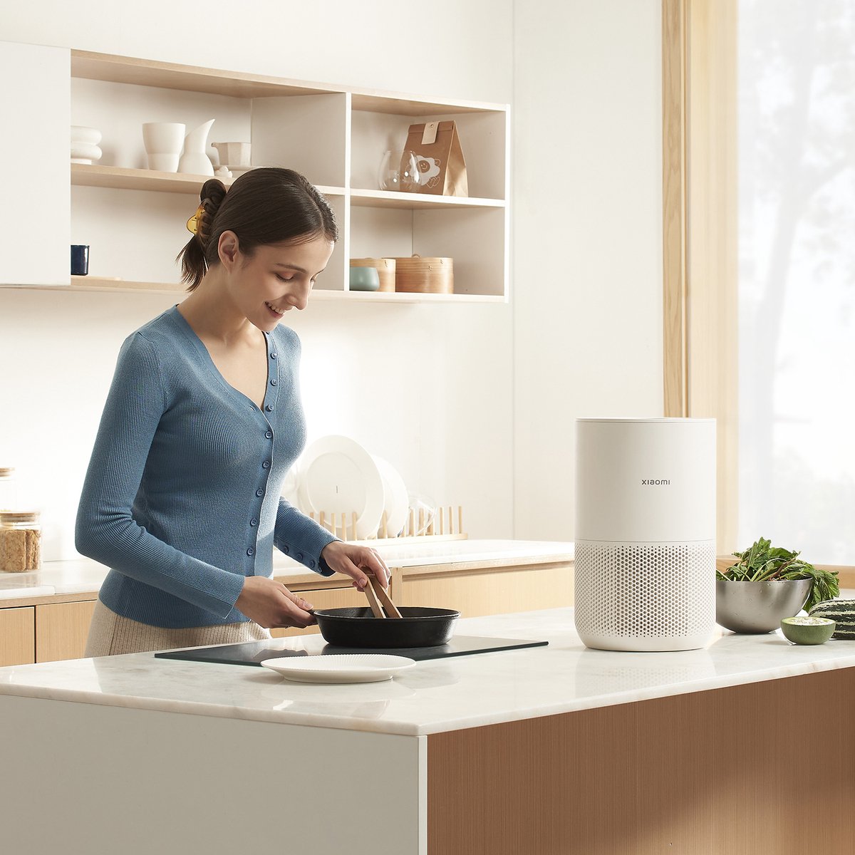 Xiaomi Smart Air Purifier 4 Compact – HEPA H13 Luchtreiniger – CADR 230m³/u – Tegen Hooikoorts, Pollen & Allergieën – Fluisterstil met Slaapstand – Tot 48m² – App Bediening — afbeelding 4