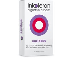Intoleran Cozidase - 60 capsules | Voedingssupplement bij DAO-gebrek, stimuleert aanmaak Diamine Oxidase (DAO) Enzym | Vitamine & Mineralen Koper, Zink, Vitamine B6 & Vitamine C