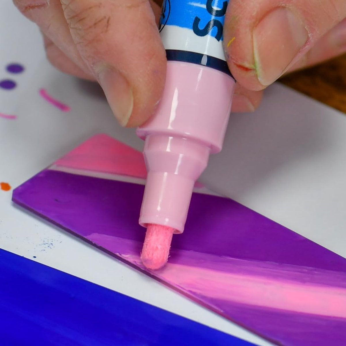 Acrylstift - Verfstift - Creatief Schrijven - Hoge Dekking - 2 mm Punt - Pastelroze