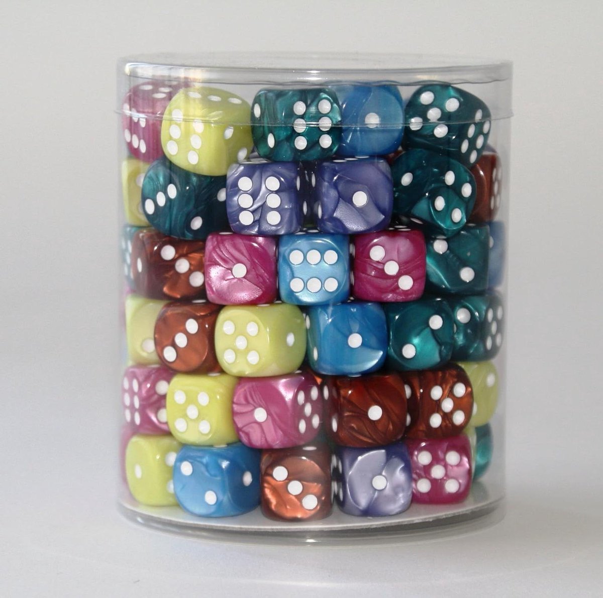 Dobbelstenen Set - Acryl Kubus - Spel Decoratie - Gemaakt in Duitsland - 16 mm - 6 Kleuren