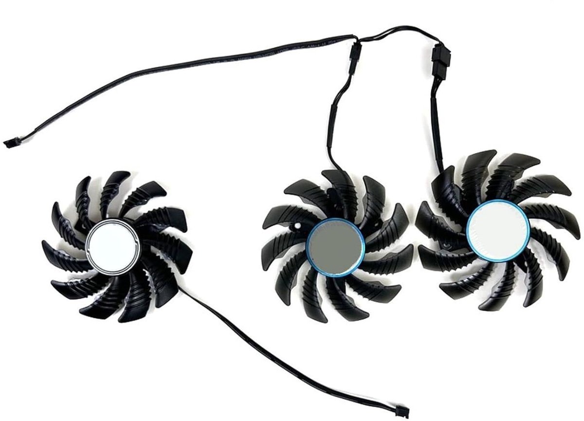 Grafische Ventilator - Kaart Koeler - Component Vervanging - Directe Pasvorm - 3 Stuks - Zwart