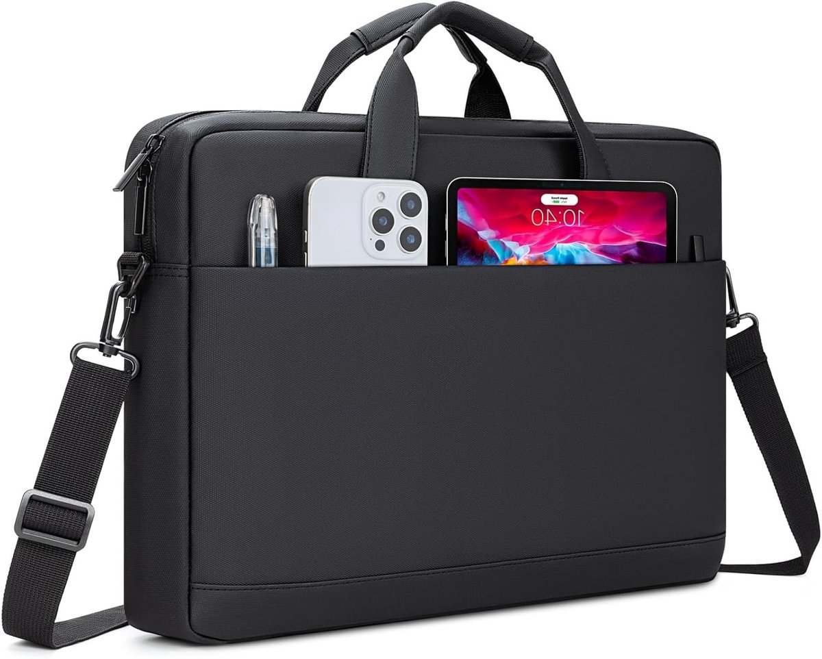 Duurzame laptoptas met schouderband, ideaal voor school, werk en reizen met extra vakken