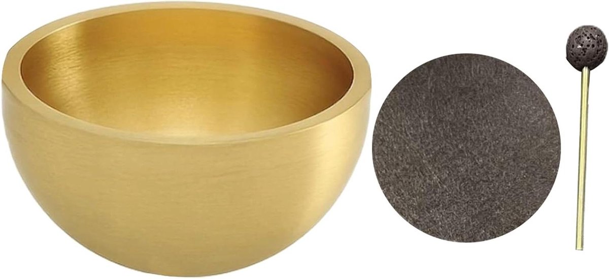 Klankschaal Set - Meditatie kom - Ontspanning Bevorderen - Handgemaakte Diepe Tonen - 4 x 2.3 cm - Niet gespecificeerd