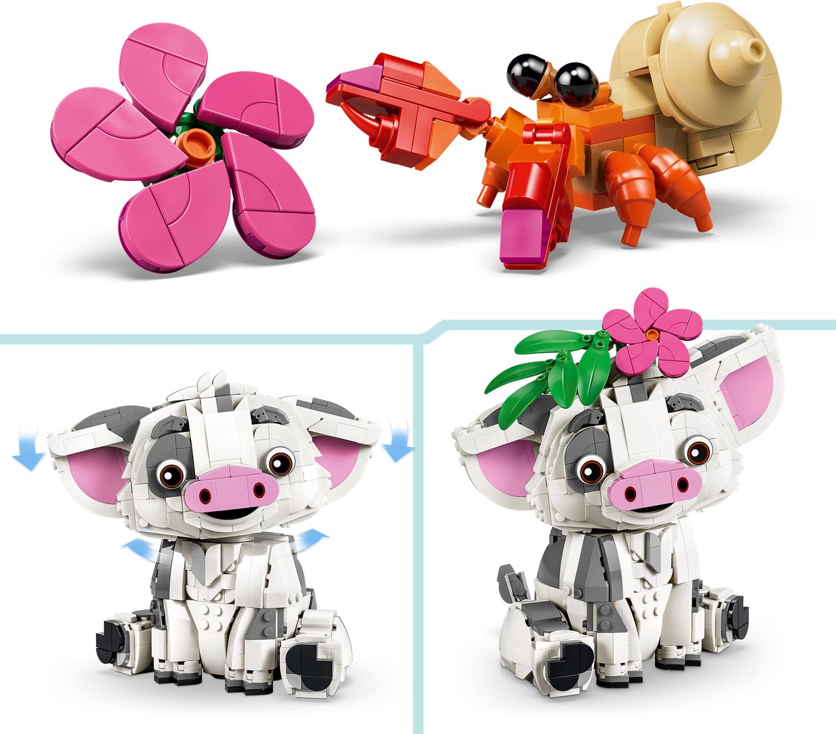 LEGO ǀ Disney Vaiana Pua Bouwbaar Dieren Speelgoed voor Kinderen en Decoratie 43292 – foto 3