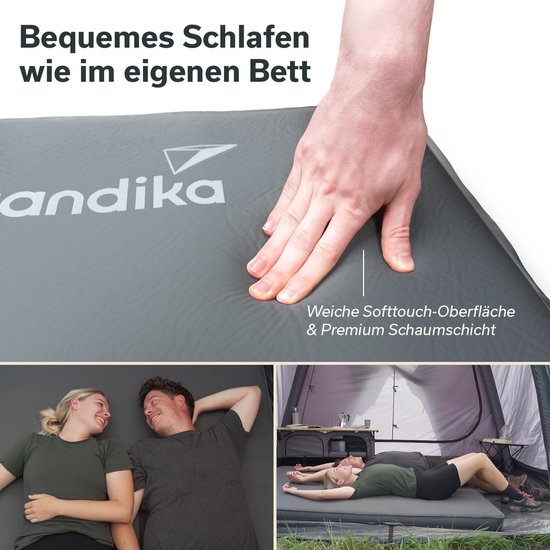 Isomat - Luchtbed - Kamperen - Zelfopblazend - 10 cm dik - Grijs — afbeelding 3