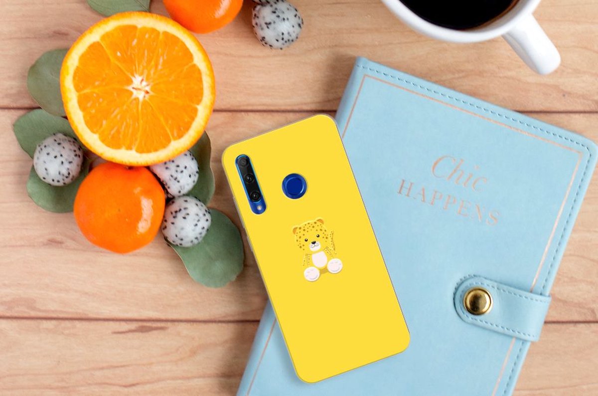 Honor 20 Lite Telefoonhoesje met Naam Baby Leopard