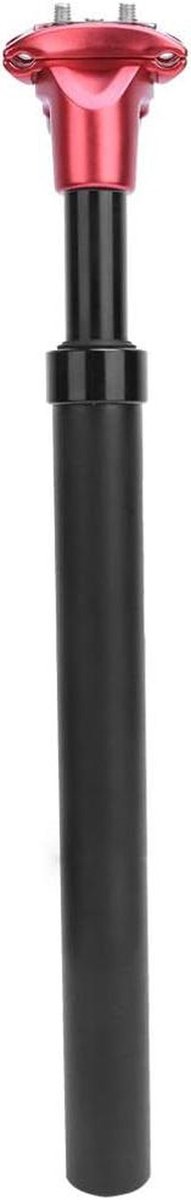 Fietszadelpen - Verende Pen - Mountainbiken - Lichtgewicht Aluminium - 272 mm Diameter - Zwart Rood