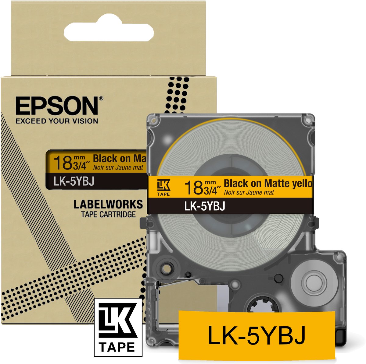 C53S672075 - Black on yellow - Epson - LabelWorks LW-C410 - 1.8 cm