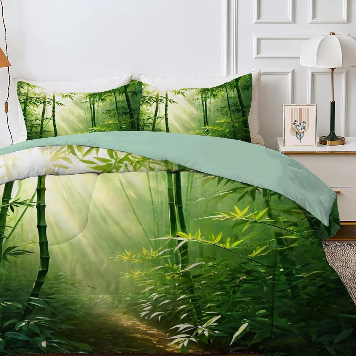 Dekbed 200x200 - Slaapdeken - Heerlijk Slapen - Omkeerbaar ontwerp - 200x200 cm - Groene p