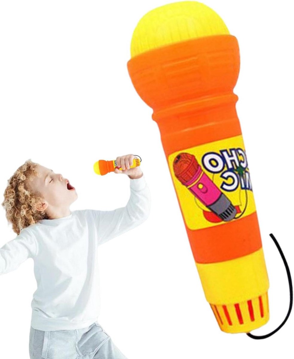 Speelgoed Microfoon - Zing Microfoon - Kinderfeestje Entertainment - Batterijloos Geluid - 20 cm Hoog - Willekeurige Kleur