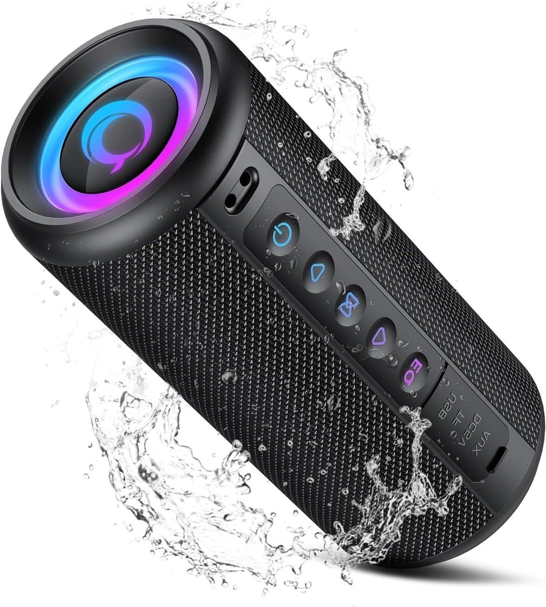 Bluetooth Luidspreker - Draagbare Speaker - Muziek Luisteren Buiten - IPX6 Waterbestendig - 30 Uur Speeltijd - Zwart