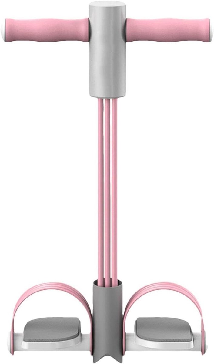 Pedaaltrekker Weerstandstouw - Banden Trainer - Thuis Workout - Anti-slip Pedaal - 55 x 27 cm - Roze