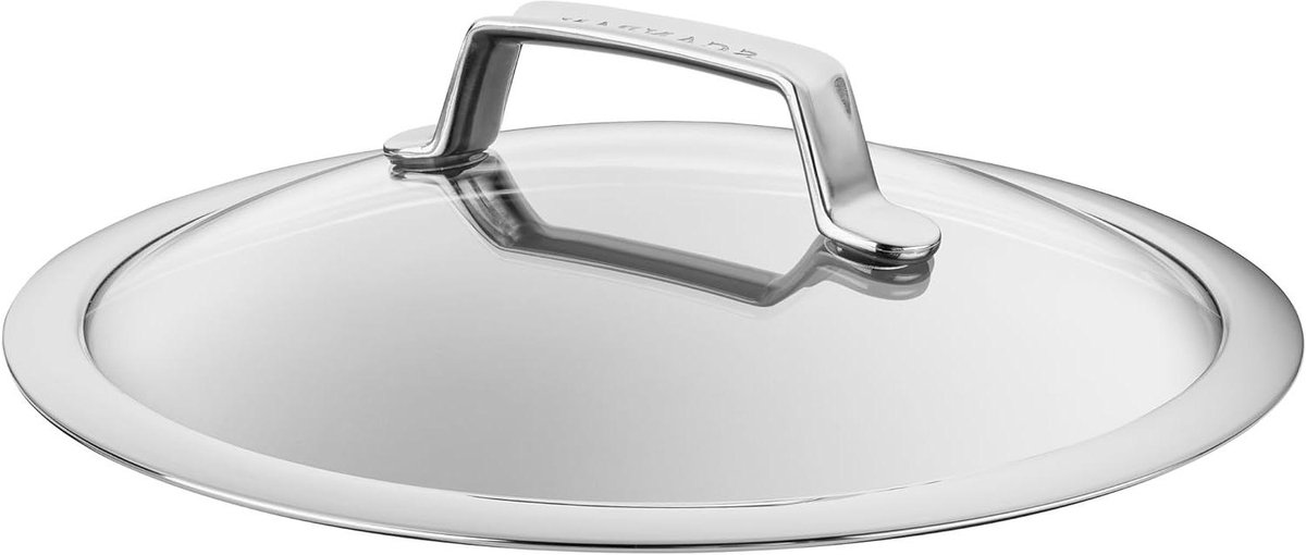 Glazen Deksel - RVS Pan Deksel - Koken en Stoven - Stoomafvoer Gaten - Ø 26 cm - Transparant