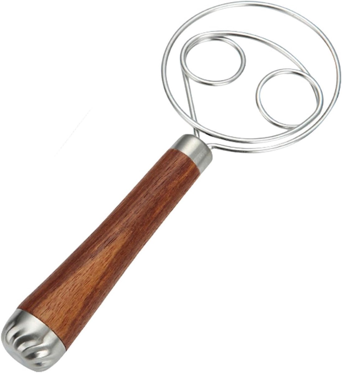 Zuurdesem mixer - Deegklopper garde - Brood bakken - Creatief ringontwerp - 19.8x7.8 cm - Houtkleur