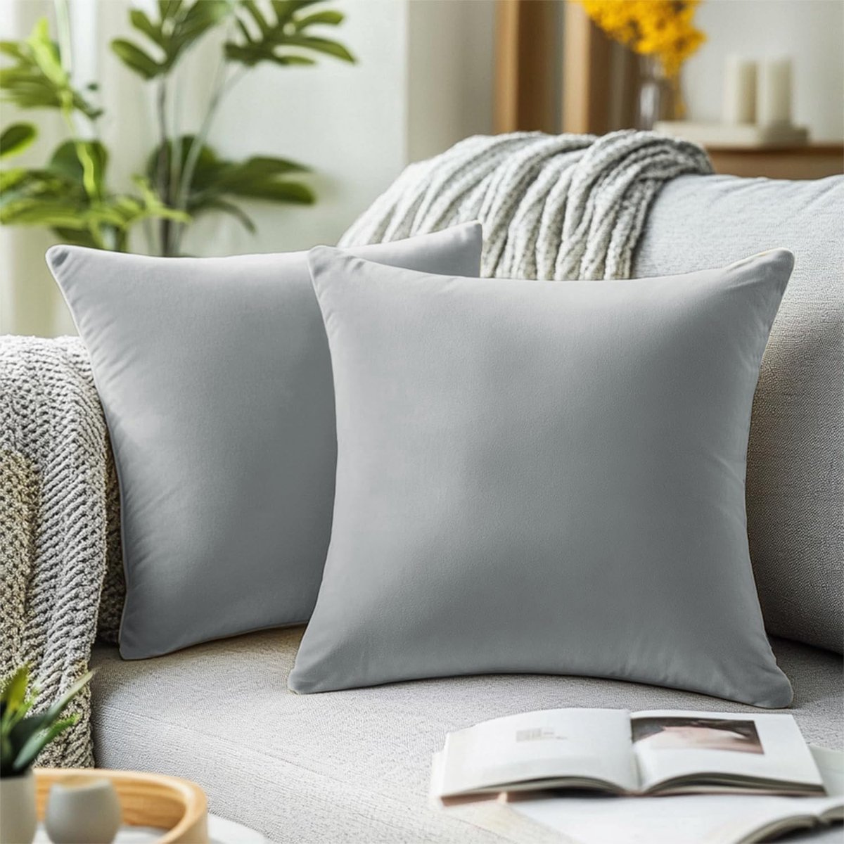 Kussenhoezen Set - Decoratieve Hoezen - Bank Decoratie - Zacht Velvet Materiaal - 40x40 cm