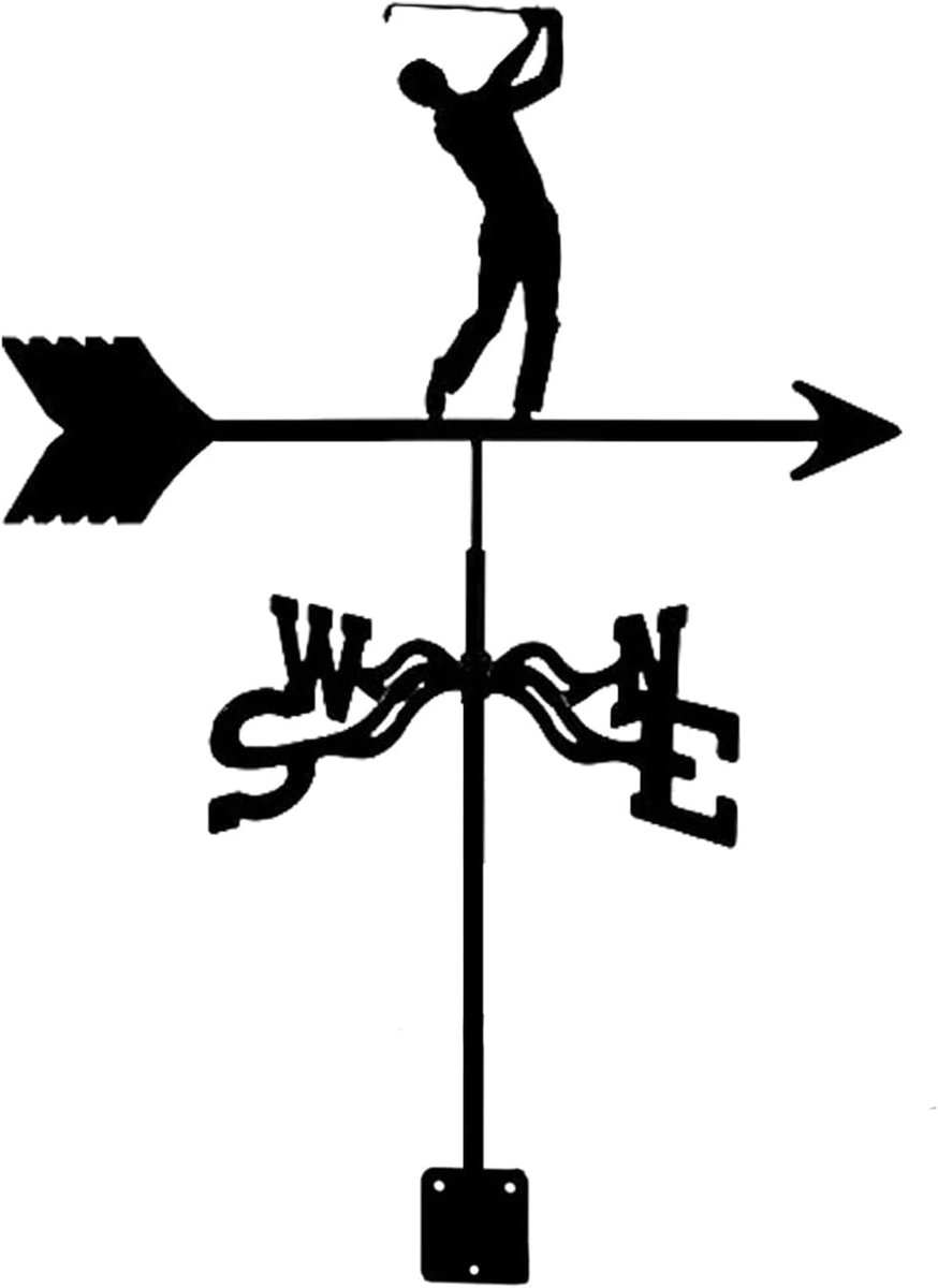 Windvaan metaal - Weerindicator tuin - Buiten decoreren - Roestvrij ontwerp - 33 x 56 cm - Metaal