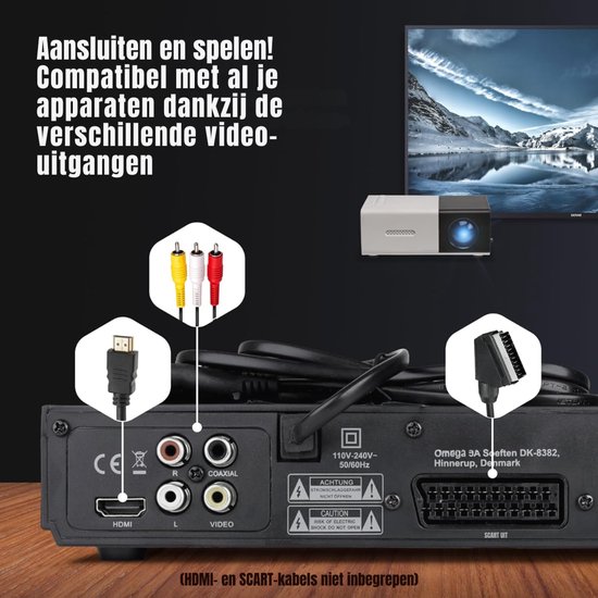 Zyrex® DVD Speler met HDMI - Externe Dvd Speler - Blu Ray Spelers - Zwart - 23cm x 21cm x 4cm — afbeelding 3