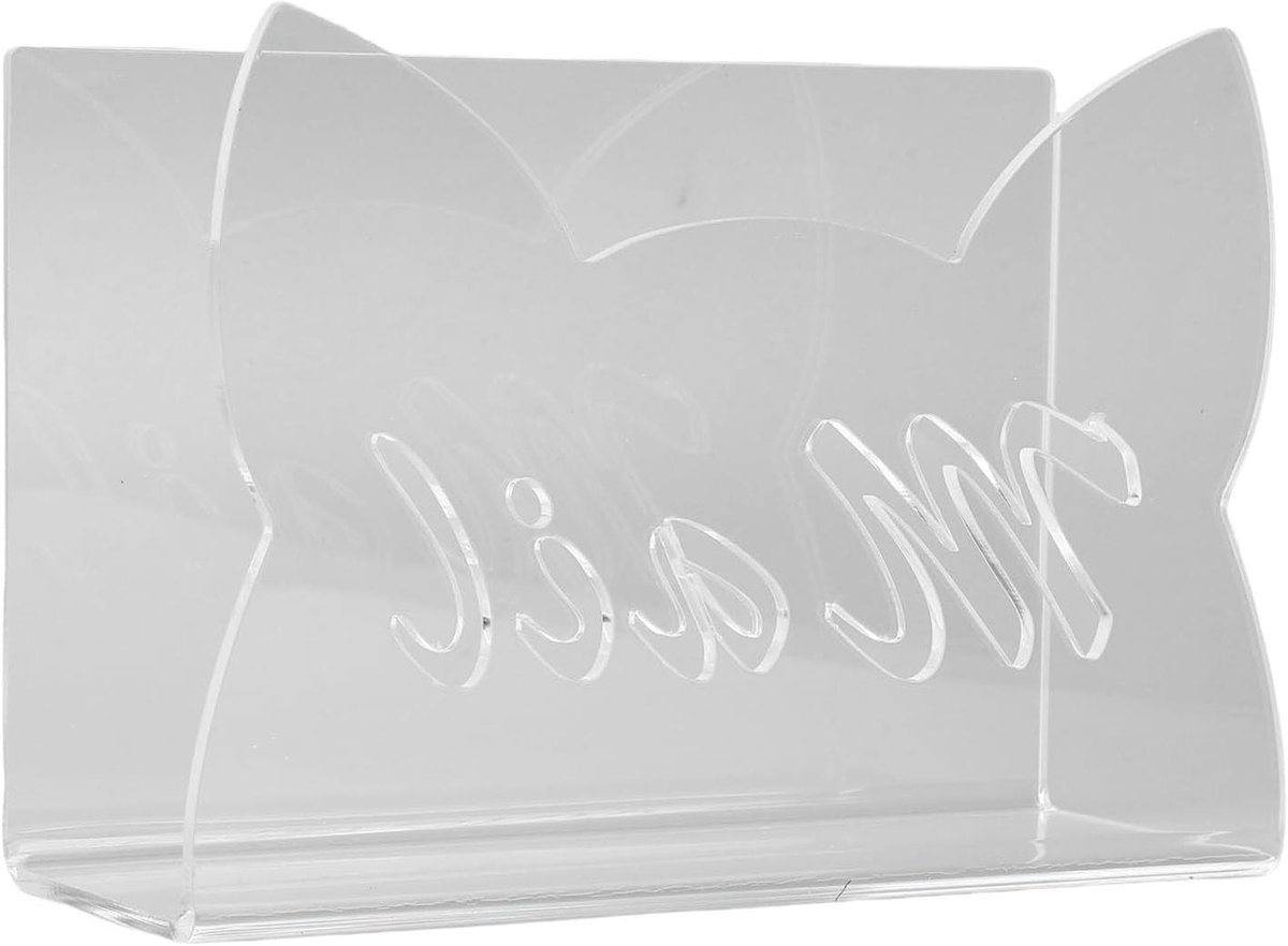 Post Organizer - Briefhouder - Bureau Opruimen - Kat Oor Vorm - 15x5.5x10cm - Transparant