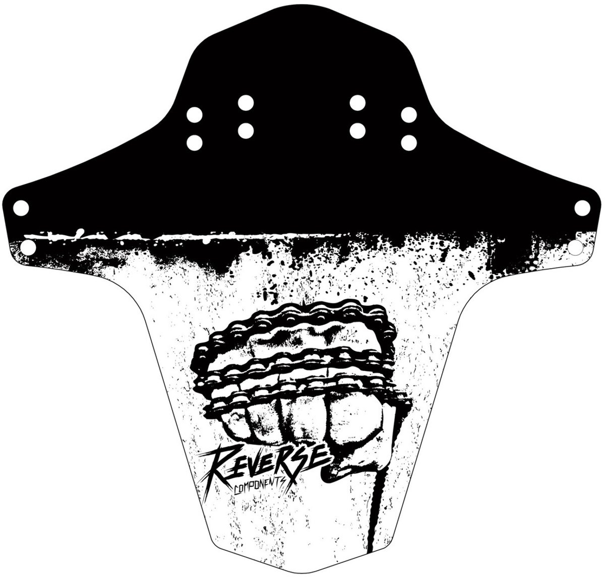 Reverse Mudfender Fist Black-white - UNI
