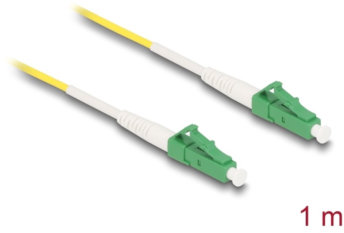 Delock Cable Optical Fibre LC-APC to LC-APC Simplex Singlemode OS2 1 m