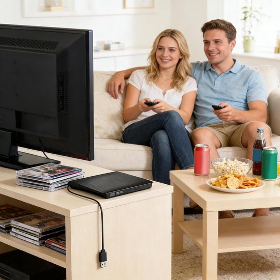 Extern Schijfstation - Optische Schijflezer - Gegevens Overzetten - Snelle USB 3.0 - Draagbaar Slank — afbeelding 2