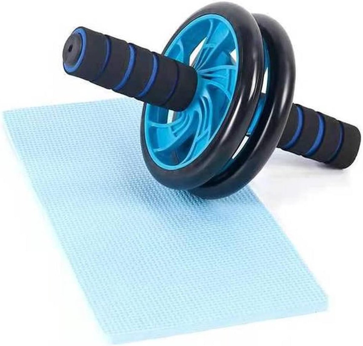 Buikspierroller Set - Core Trainer - Thuis trainen - Lichtgewicht Duurzaam - 1000 Gram - Zwart