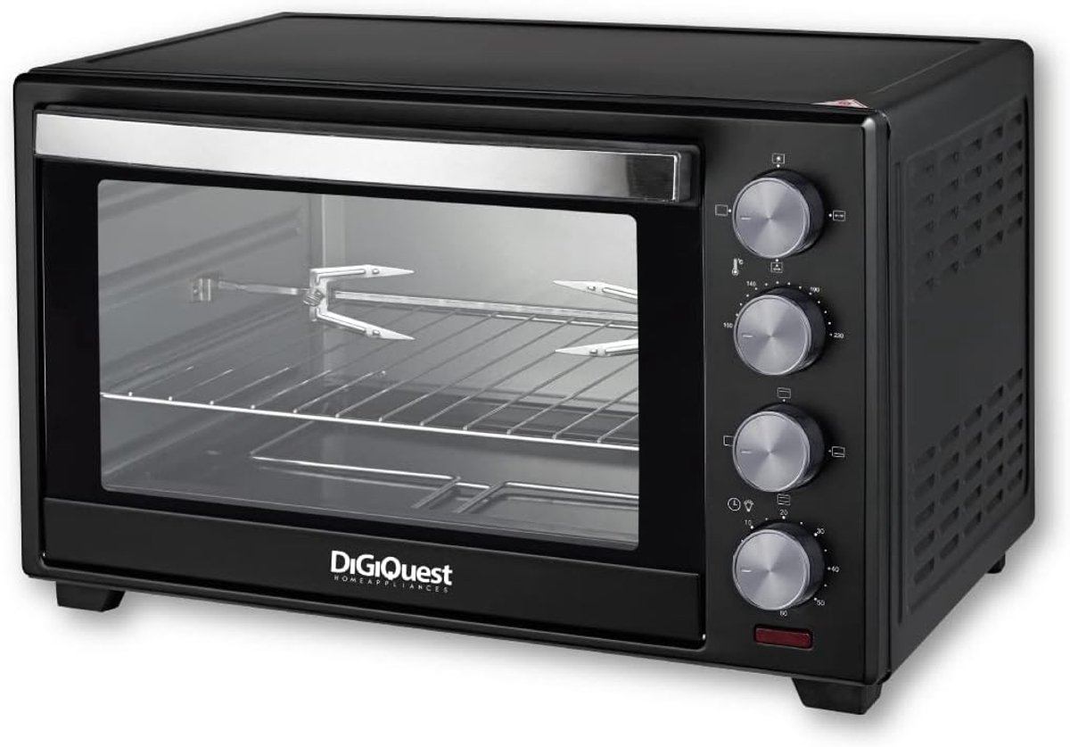 Elektrische Oven - Mini Oven - Veelzijdig Koken - Convectie Functie - 38 Liter Capaciteit - Zwart