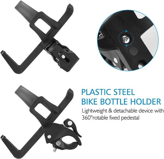 2 stuks fietsbidonhouders zonder schroeven - Universele bidonhouder voor de fiets - 360 graden draaibare bidonhouder - Bidonhouders voor kinderfietsen en fietsen voor volwassenen — afbeelding 5
