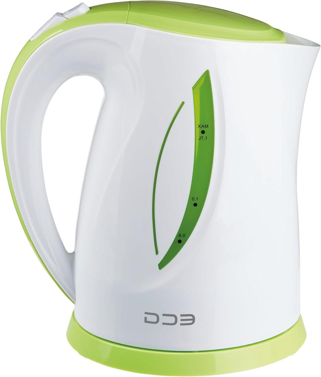 Waterkoker - Kookketel Plastic - Snel Water Koken - Dubbelzijdige Waterpeilwijzer - 17 liter - Groen-wit