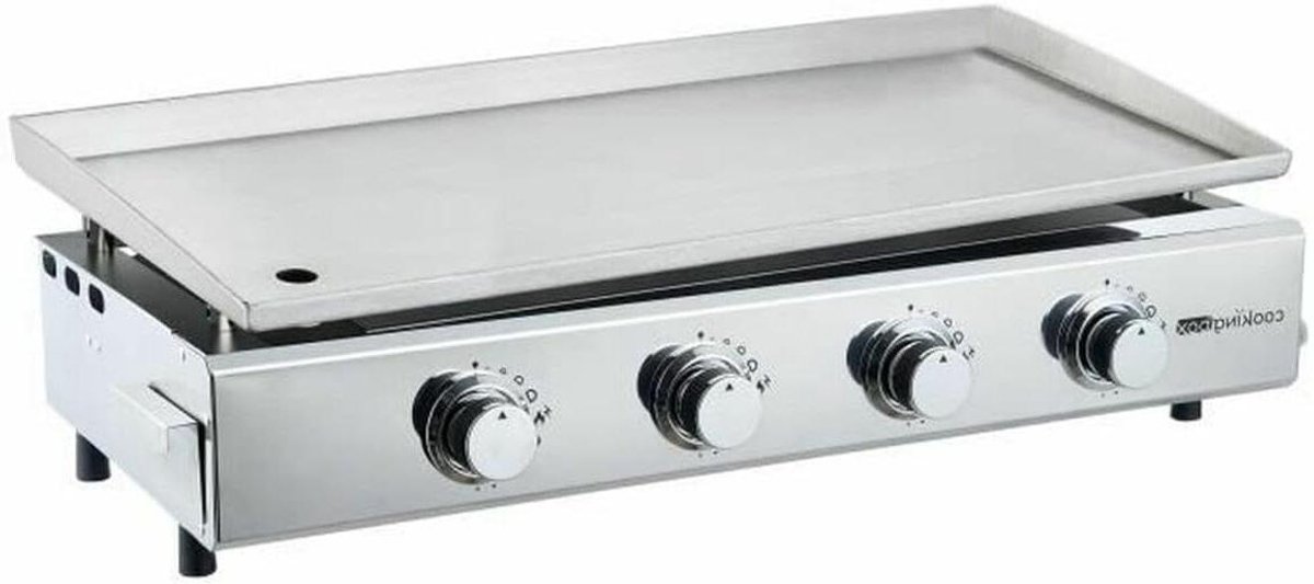 Gas barbecue - Grillplaat - Buiten koken - XXL kookoppervlak - 84 x 34 cm - RVS
