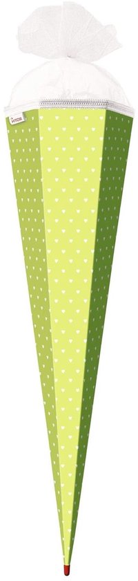 ROTH Knutsel-snoepzak groot ultramarijn blauw - 85 cm 6-hoekig - extra stabiel door rood (h)-punt met gekleurde tule sluiting