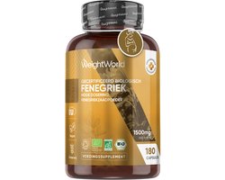 WeightWorld Biologische Fenegriek capsules - Boezemvriendjes alternatief - 1500 mg - Afkomstig van fenegriek zaad - 180 vegan capsules