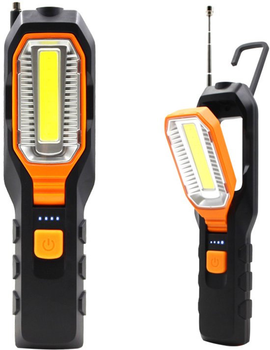 LED-werklamp met USB-oplaadhaak, 4 lichtstanden, 300 lumen. - cover