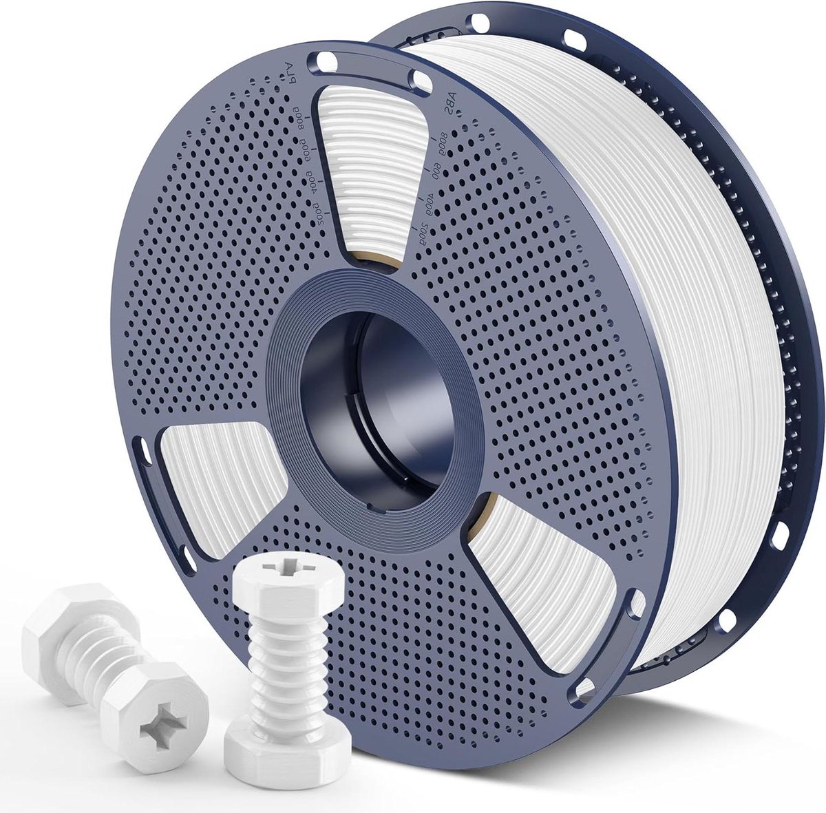 3D Printer Filament - ABS Materiaal - Snel Printen - Hoge Hittebestendigheid - 1.75mm Diameter - Wit