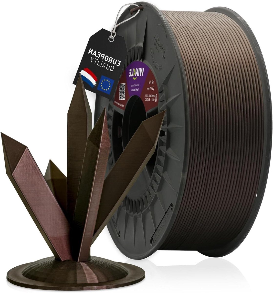 3D Printer Filament - PLA Spoel - Gedetailleerd Printen - Hoge Dimensionale Stabiliteit - 1.75mm 1kg - Donker Brons