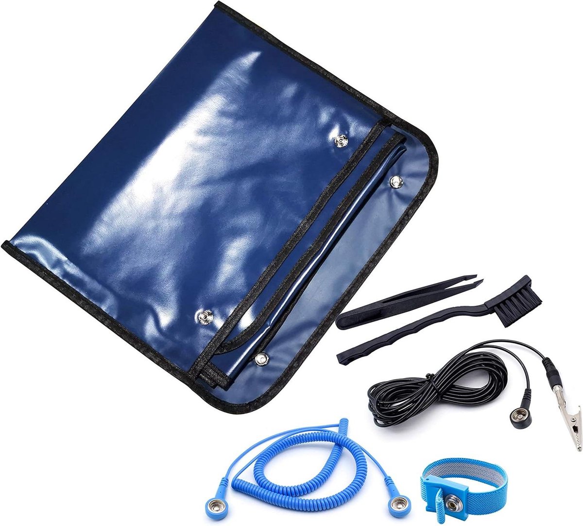Antistatische Mat - ESD Bescherming - Mobiele Service - Complete Set - 60 x 60 cm - Donkerblauw