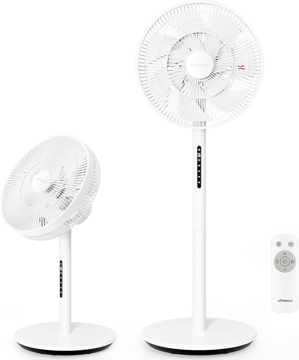 Stilstaande Ventilator - Vloerventilator Circulator - Snelle Koeling - DC Motor - 12.8 dB - Wit