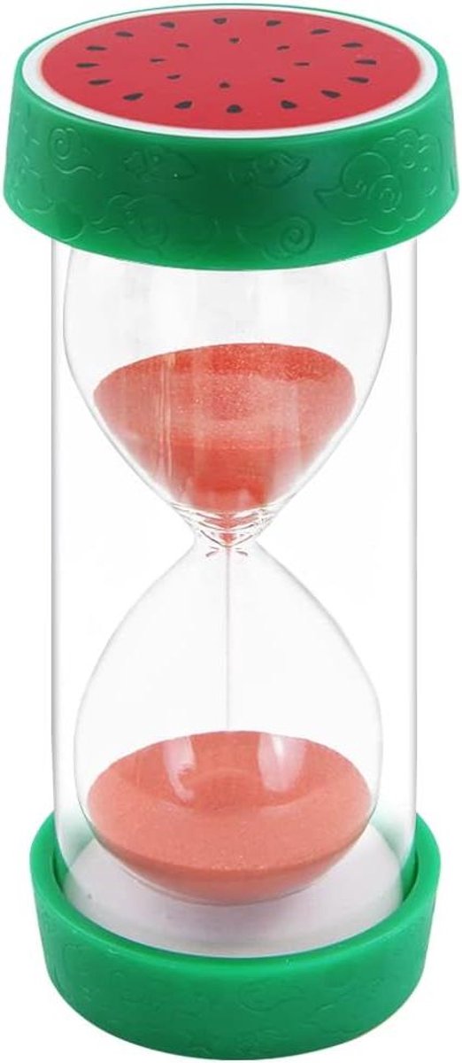Fruit Zandloper - Zandtimer Keuken - Koken Timer - Beschermhoes - 13cm Hoog - Watermeloen