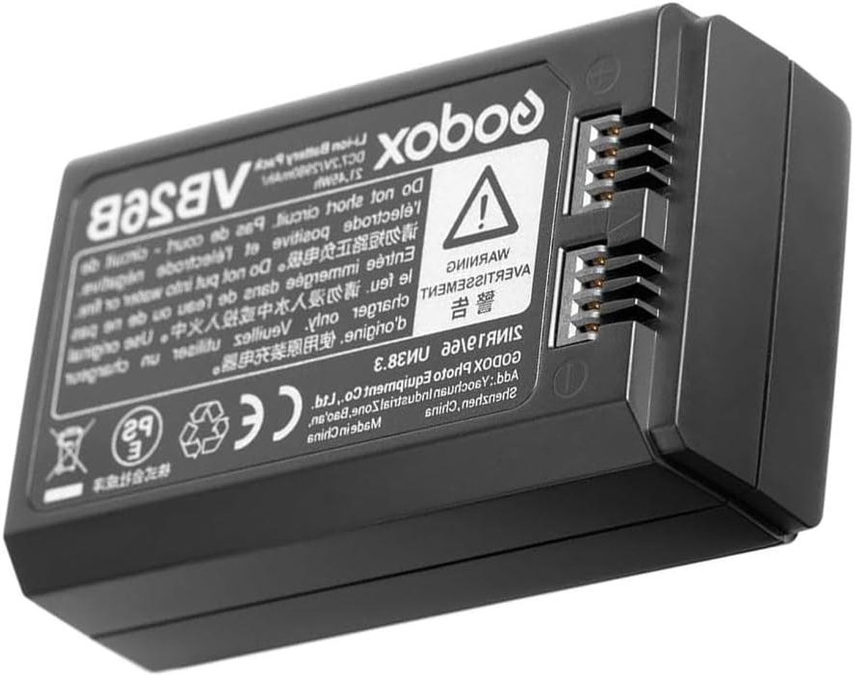 Oplaadbare Flitsaccu - Lithium Batterij - Fotografie Flitsen - Hoge Capaciteit 2600mAh - 7.2 Volt