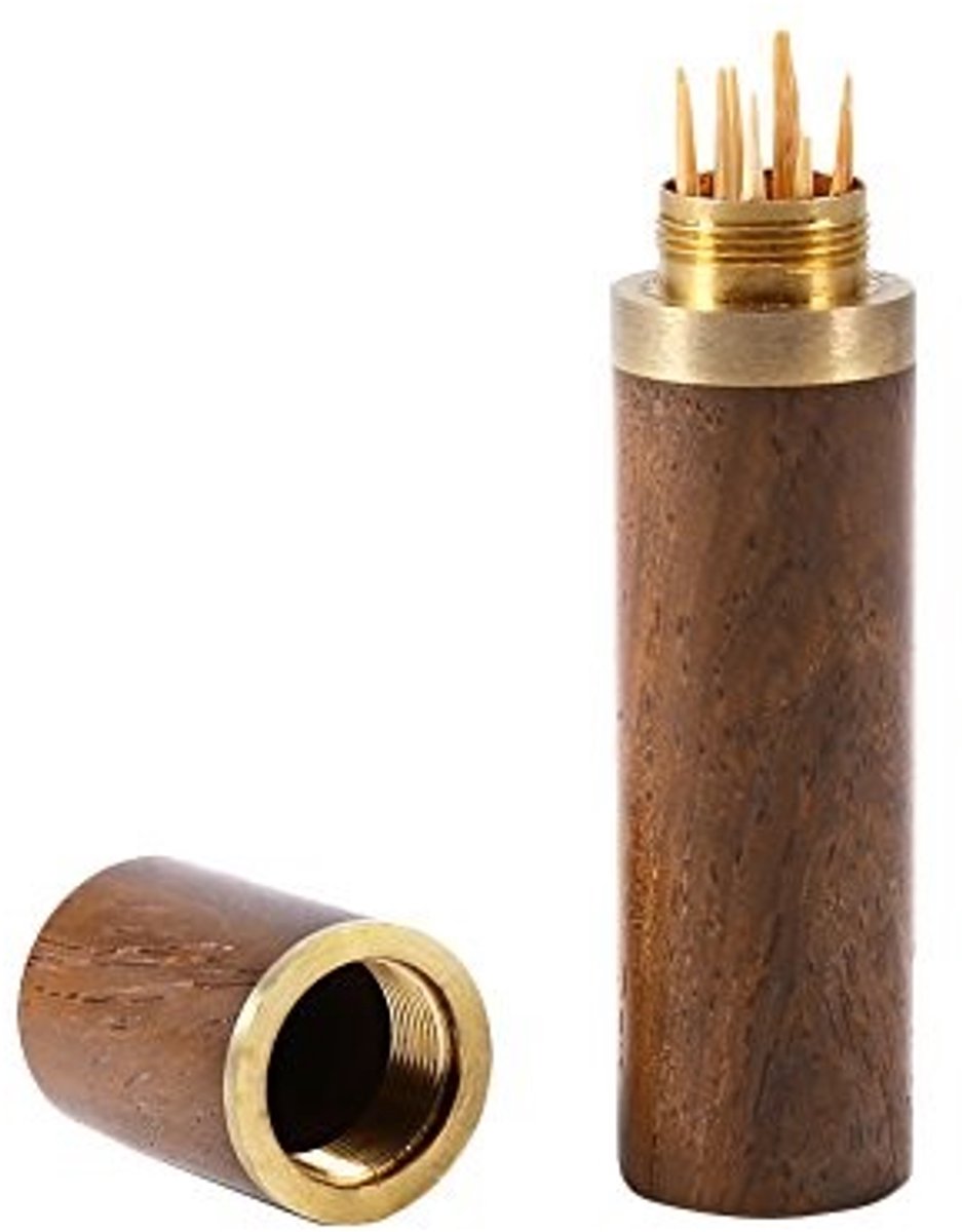 Houten Tandenstokershouder - Mini Portable Toothpick Box voor Reizen