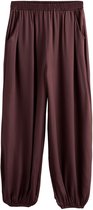 Next - Dames - Satijnen ballonbroek met boorden - Bruin