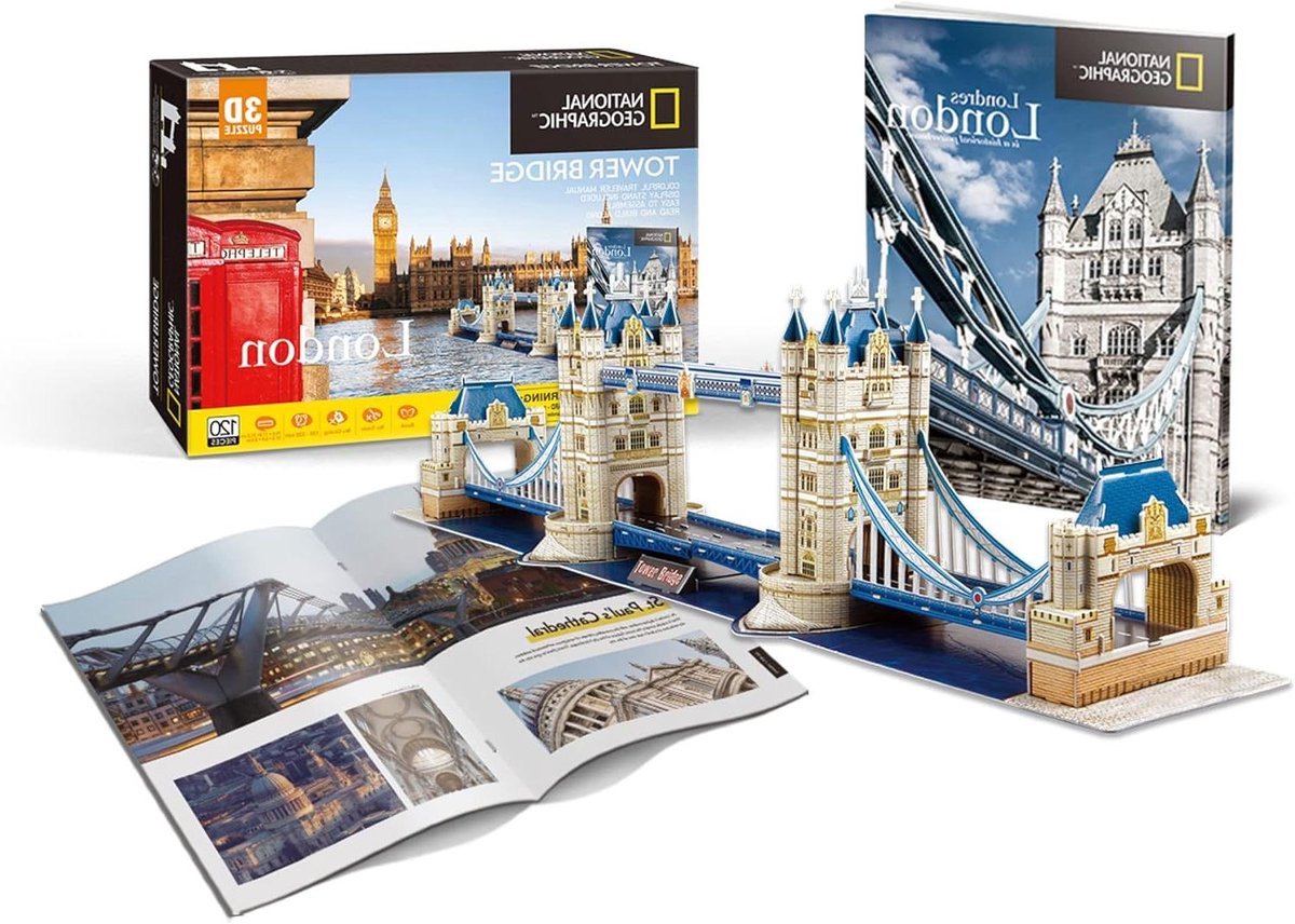 3D Puzzel - Bouwpuzzel Monument - Vrije Tijd - Geen Lijm Nodig - 120 Stukjes - Meerkleurig