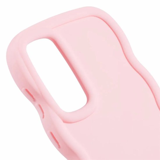 Étui adaptée pour Samsung Galaxy S24 FE - Coque arrière en silicone Phonesta Wavy - Rose