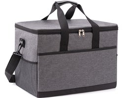 Geïsoleerde picknick- en kampeertas van 27 liter, gemaakt van waterdicht Oxford-doek, geschikt geschikt voor in de auto, lunchtas met koelelement.