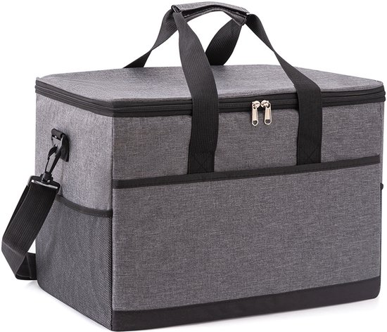 Geïsoleerde picknick- en kampeertas van 27 liter, gemaakt van waterdicht Oxford-doek, geschikt geschikt voor in de auto, lunchtas met koelelement.