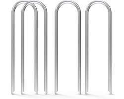 MySit 100 stuks verzinkt 6 inch tuinpalen Heavy Duty 11 gauge U-vormige nietjes hekken druppelirrigatie vastzetten haringen voor het verankeren van gazondruppelaars Soaker-slang, draad, landschapsstof